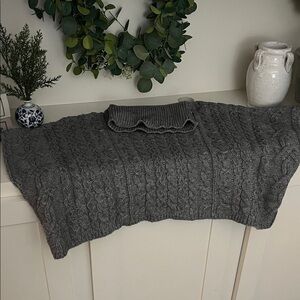Gray Cable Knit Women's Sweater